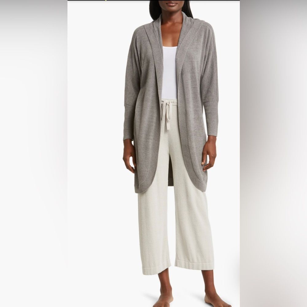 Barefoot Dreams CozyChic Ultra Lite Hooded Cocoon Cardigan Medium